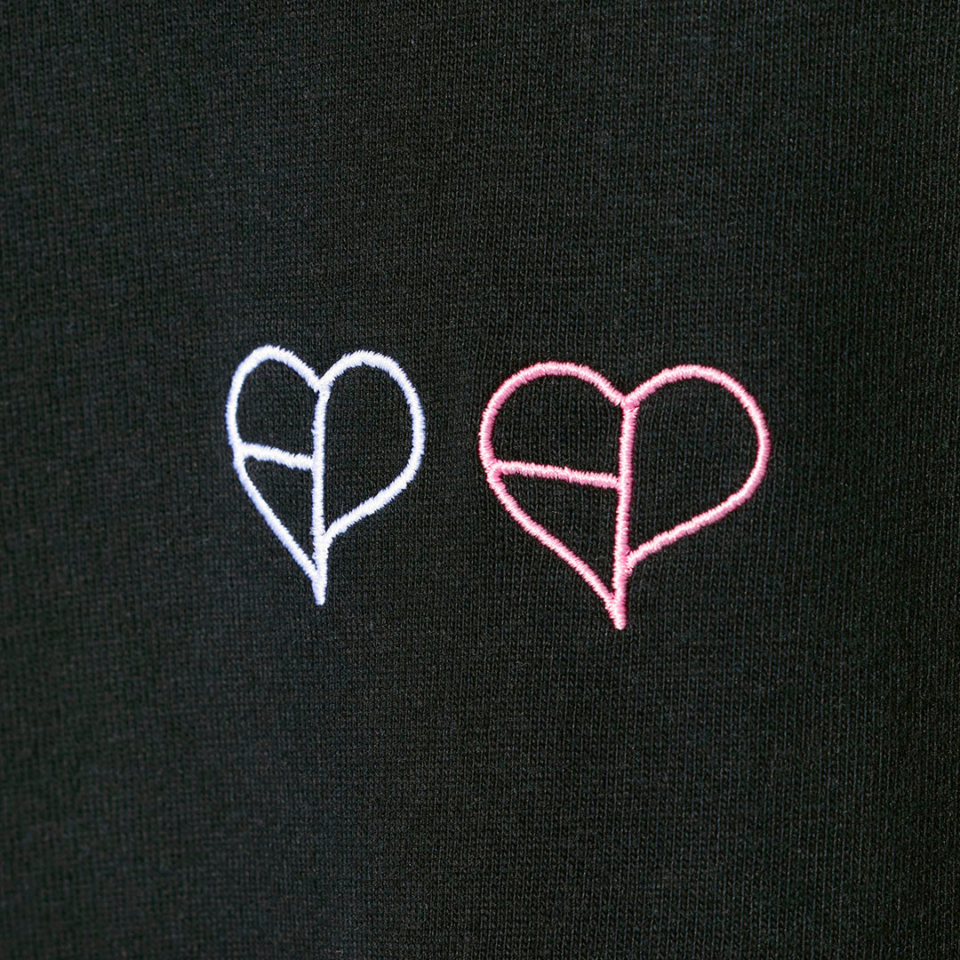 Tシャツ -DOUBLE HEART LOGO-(BLACK)