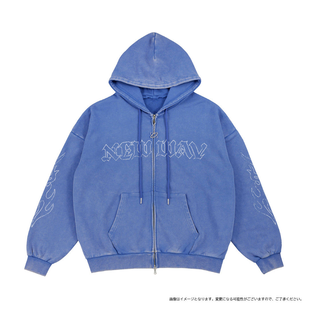 NEW WAV］ジップアップフーディー（BLUE） – YGEX OFFICIAL SHOP