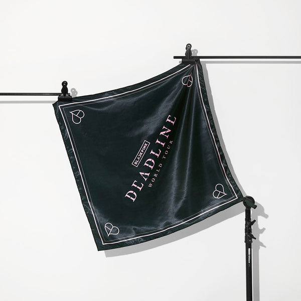 新品　BLACKPINK DEADLINE 　黒　スカーフ スカーフ -DEADLINE LOGO-（BLACK） – YGEX OFFICIAL SHOP