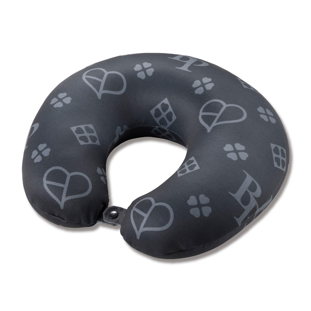 ネックピロークッション -MONOGRAM-（BLACK）