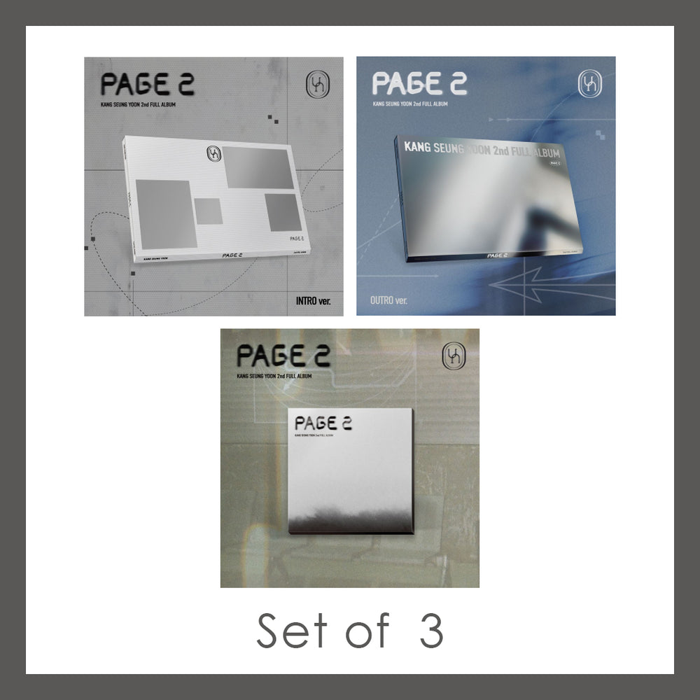 《３形態セット》【韓国盤】KANG SEUNG YOON 2nd FULL ALBUM [PAGE 2] INTRO ver./OUTRO ver./BEHIND ver.