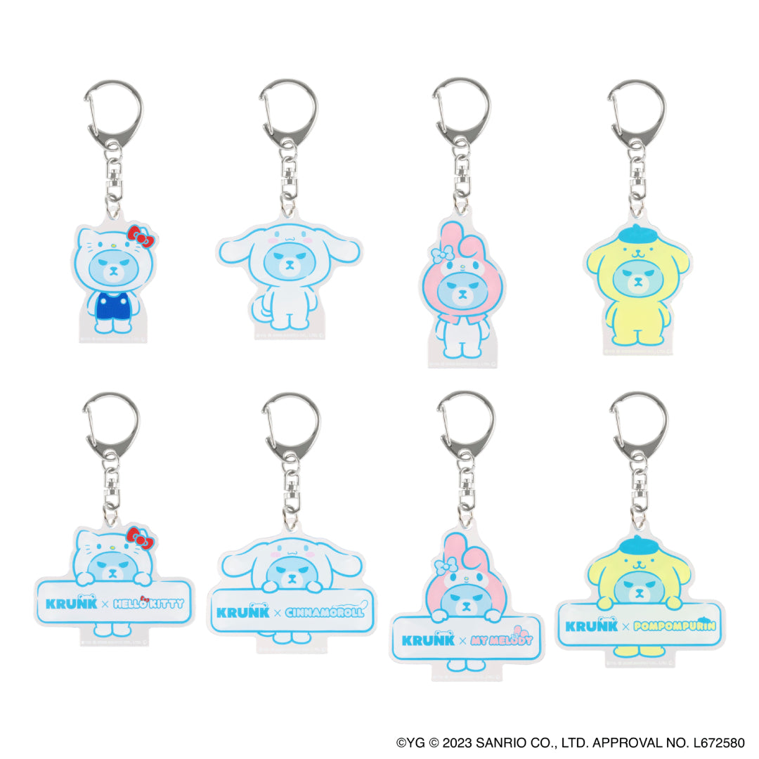 【KRUNK×SANRIO CHARACTERS】アクリルキーホルダー (ランダム/全8種)