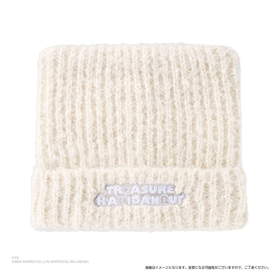 【TREASURE×HAPIDANBUI】スクエアニットキャップ（IVORY）