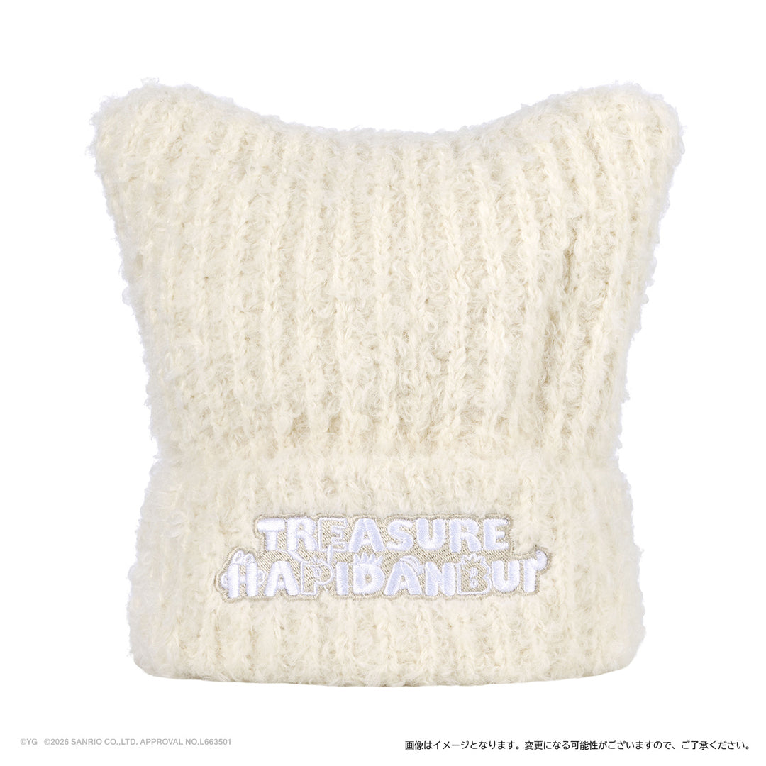 【TREASURE×HAPIDANBUI】スクエアニットキャップ（IVORY）
