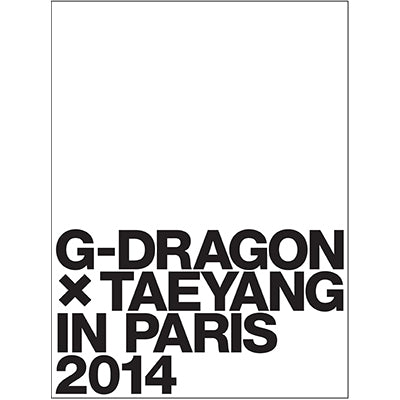 BIGBANG G-DRAGON×TAEYANGparis album G-DRAGON X TAEYANG (BIGBANG) - G-DRAGON X TAEYANG IN PARIS