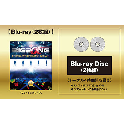 
                  
                    BIGBANG JAPAN DOME TOUR 2013～2014【通常盤】（2枚組Blu-ray）
                  
                