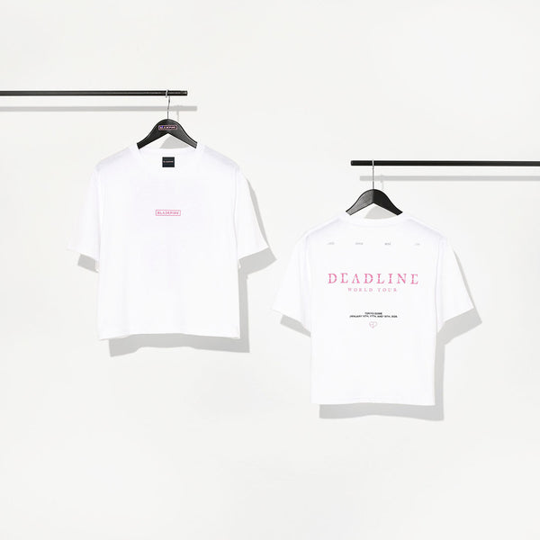 新品　BLACKPINK Tシャツ DEADLINE ショート丈Tシャツ　黒 BLACKPINK Tシャツ deadline HEART LOGO SHORT - メルカリ