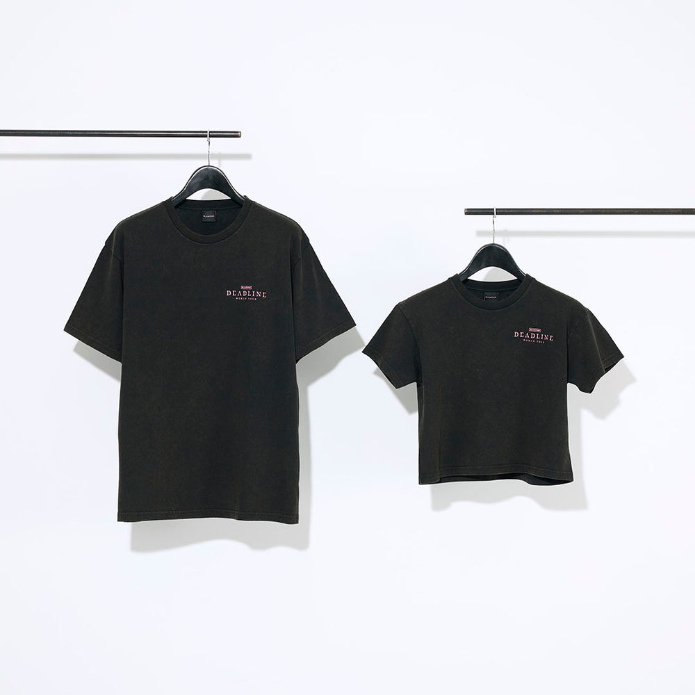 Tシャツ -DEADLINE LOGO-（BLACK PIGMENT DYE）