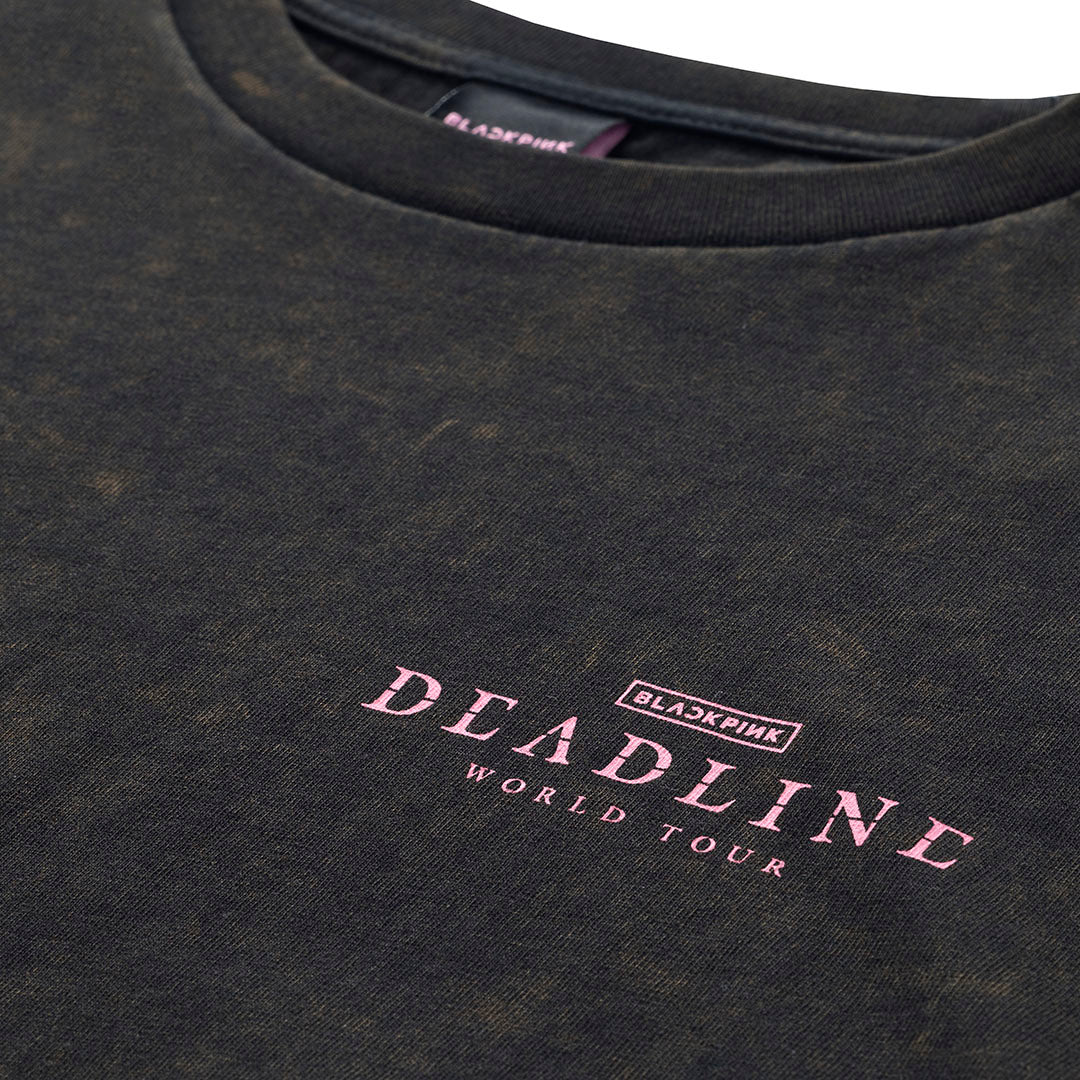 Tシャツ -DEADLINE LOGO-（BLACK PIGMENT DYE）