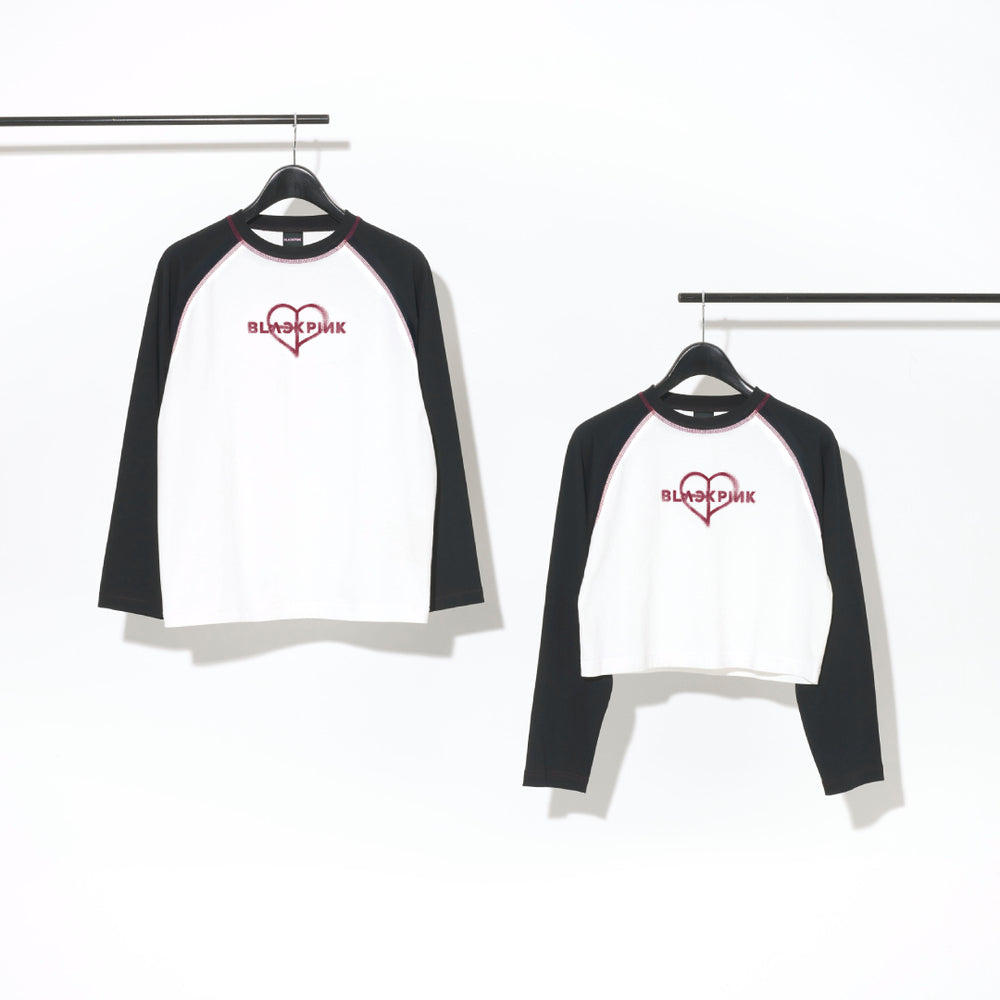 ロングスリーブTシャツ -BLACKPINK LOGO-（BLACK×WHITE）