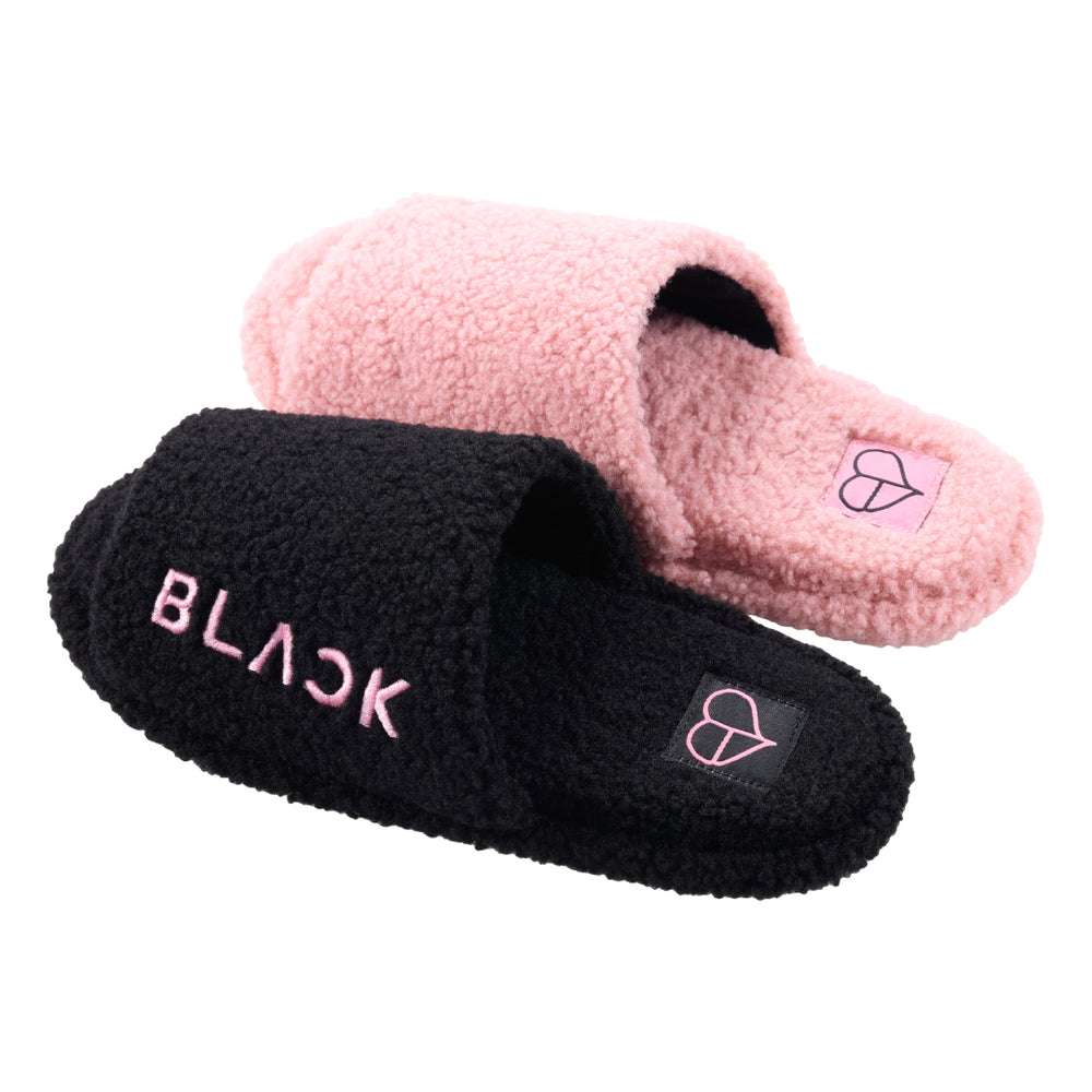 ルームシューズ -BLACKPINK LOGO-（BLACK×PINK）