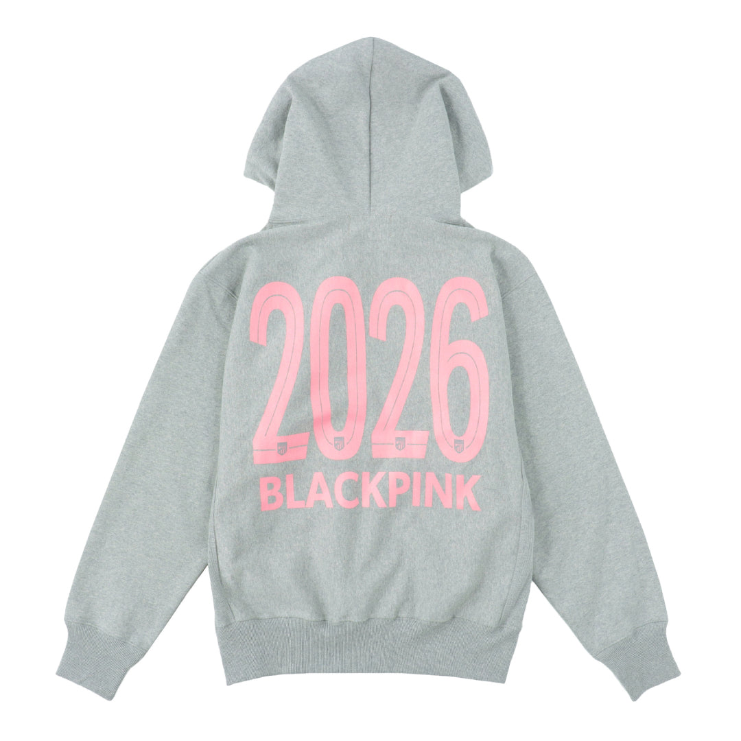 FC東京×BLACKPINK ロゴ　フーディ　グレー