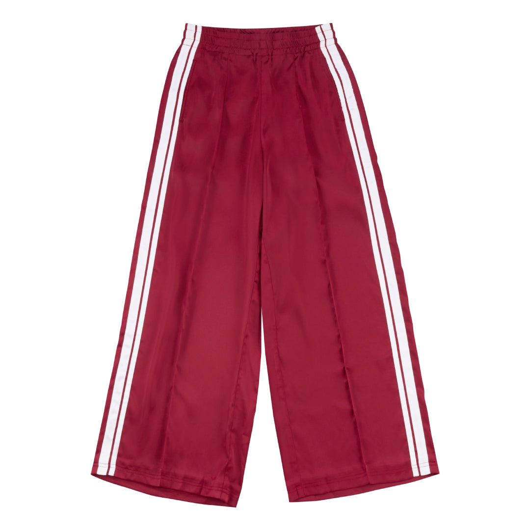 【マイメロディ】サテン ワイドレッグ パンツ (RED)