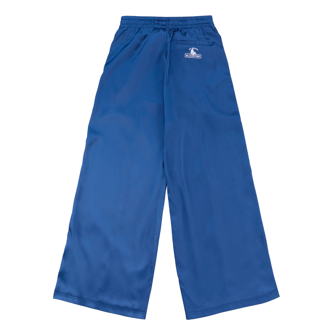 【マイメロディ】サテン ワイドレッグ パンツ (NAVY)