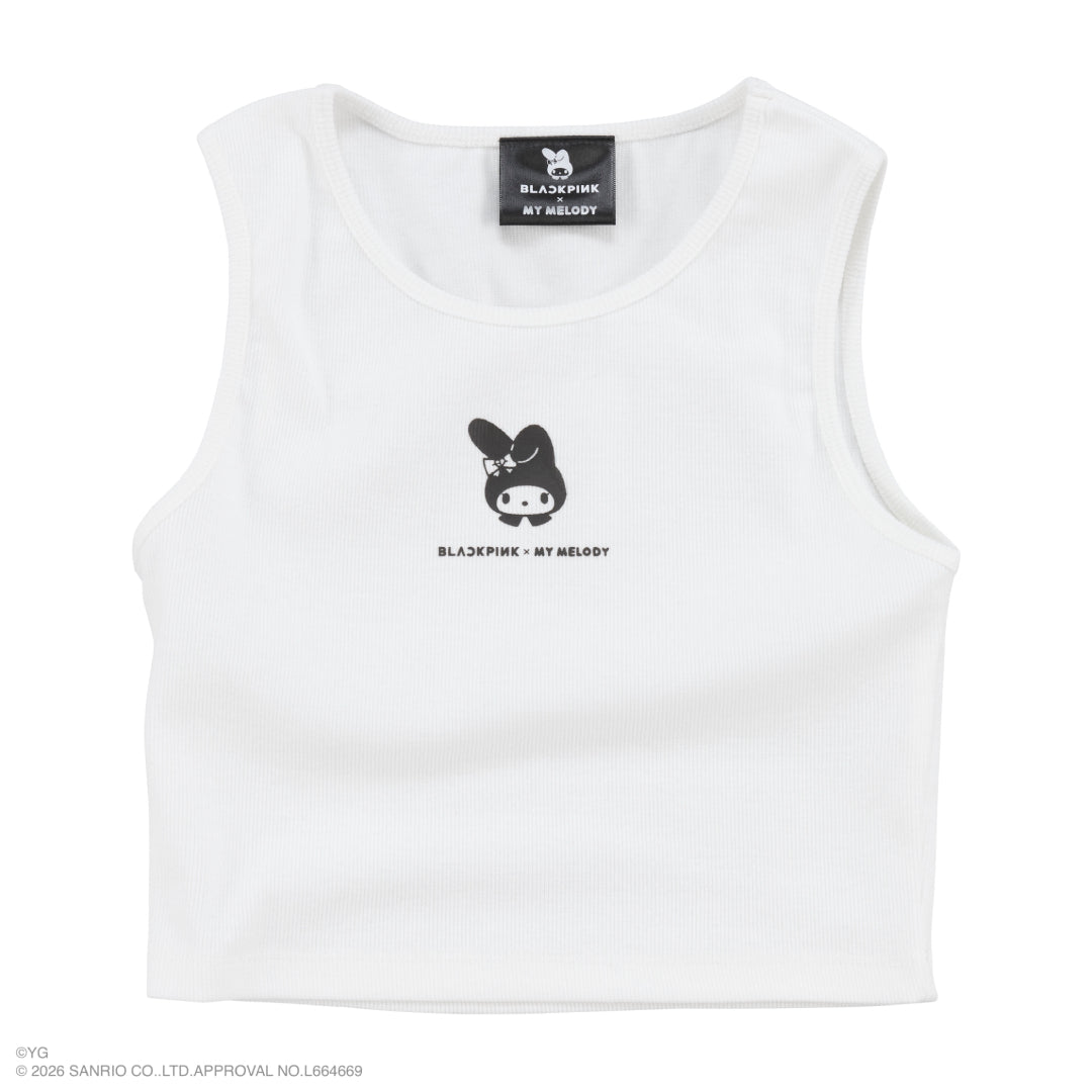 【マイメロディ】クロップドタンクトップ(WHITE)