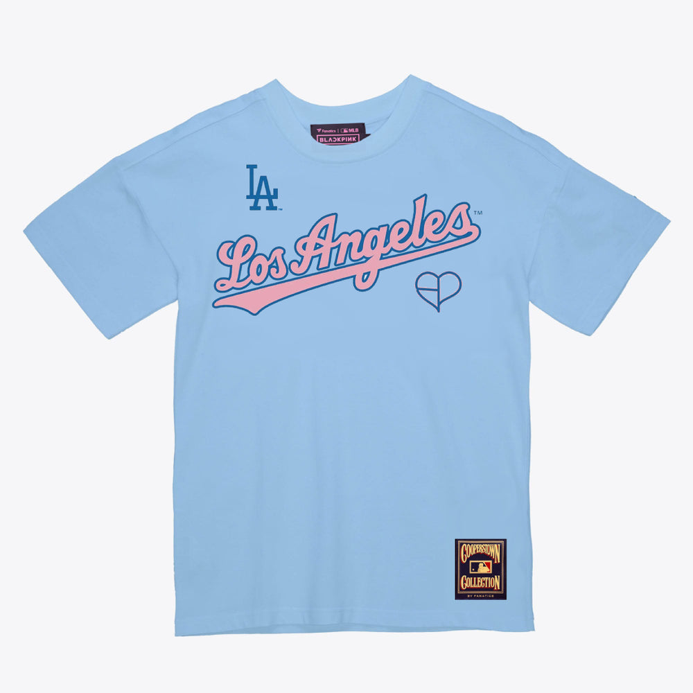 Fanatics ロサンゼルス・ドジャース×BLACKPINK Tシャツ ライトブルー