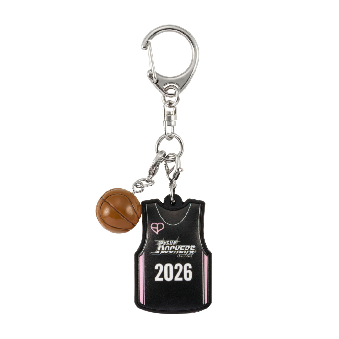 BLACKPINK × SUNROCKERS バスケシャツ型キーホルダー（BLACK）