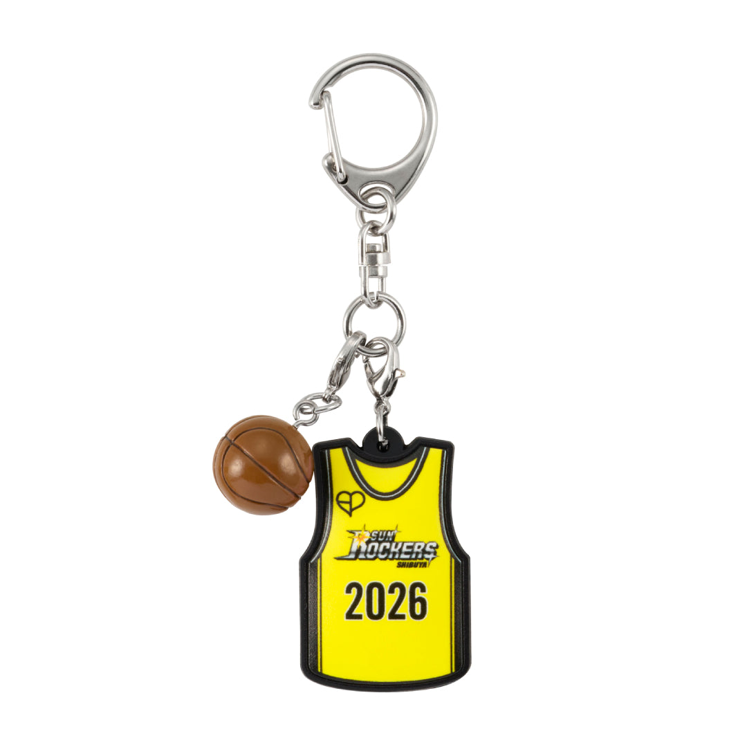 BLACKPINK × SUNROCKERS バスケシャツ型キーホルダー（YELLOW）
