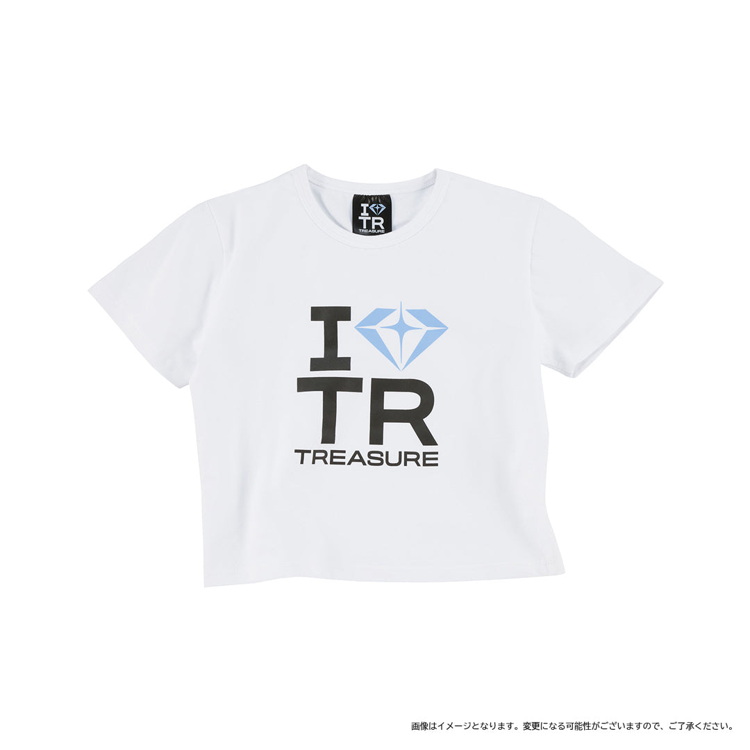 I ❤️ NY クロップド Tシャツ　白 319hA9IX0ML.jpg_BO30,255,255,