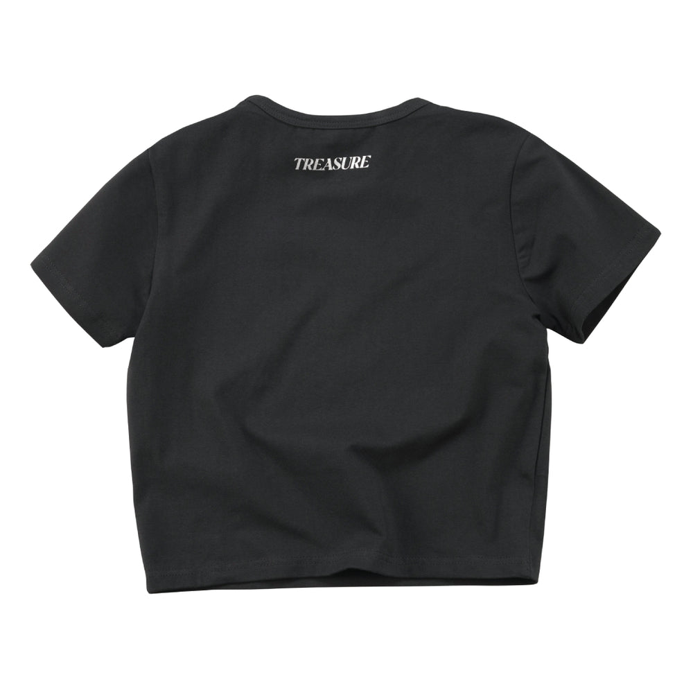 「LOVE PULSE」クロップドTシャツ（BLACK）