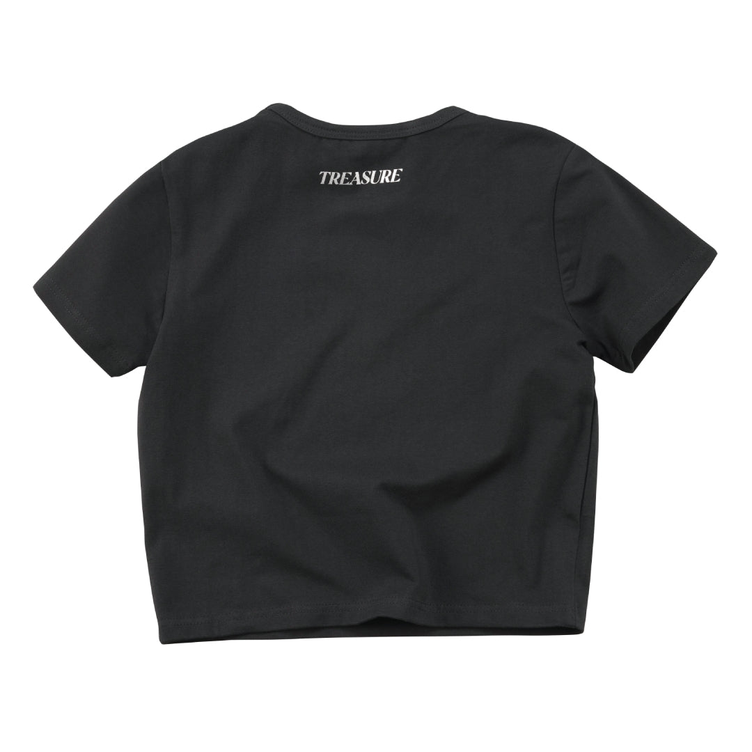 「LOVE PULSE」クロップドTシャツ（BLACK）