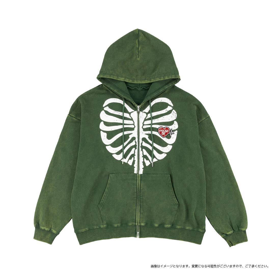ジップアップフーディー（KHAKI）
