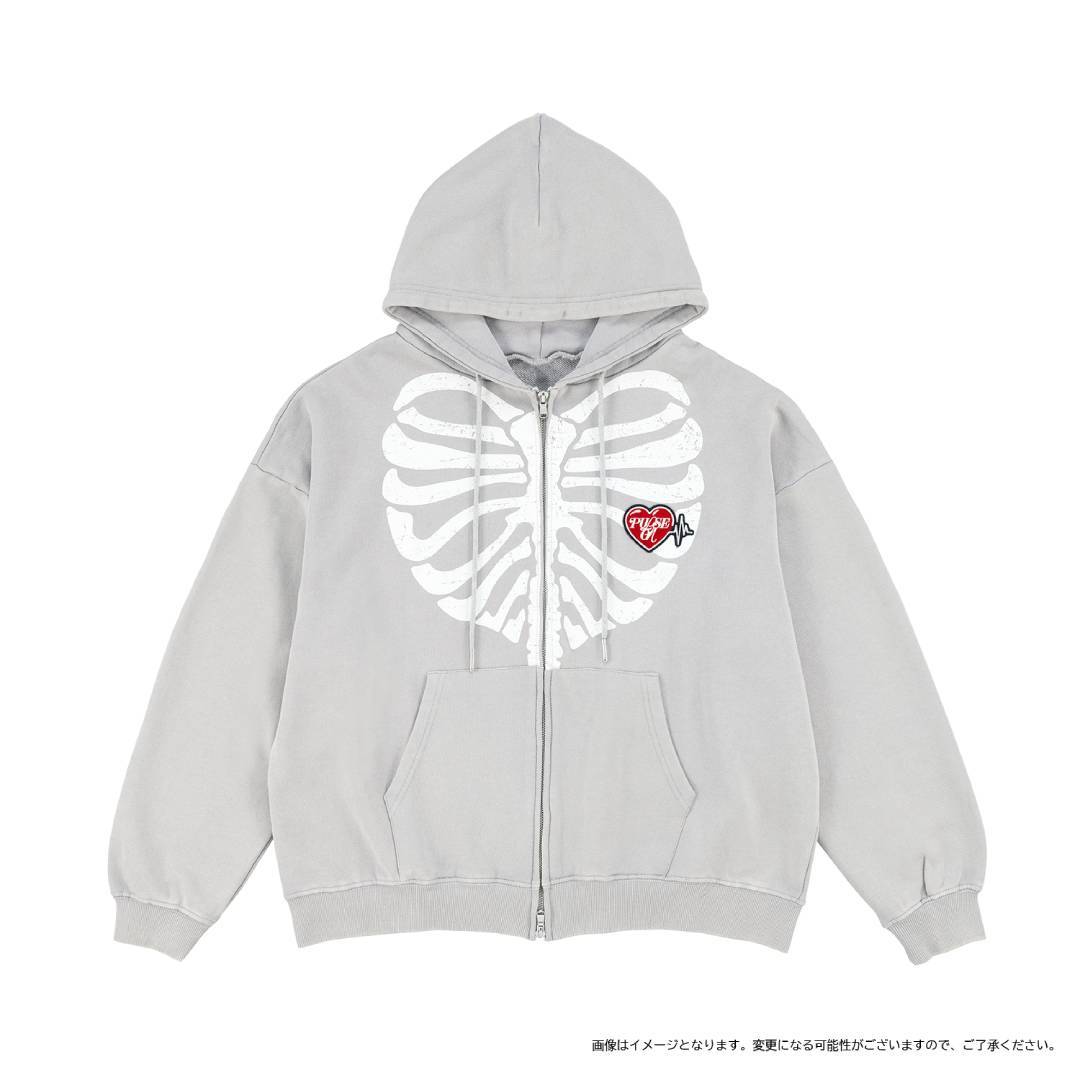 ジップアップフーディー（GRAY）