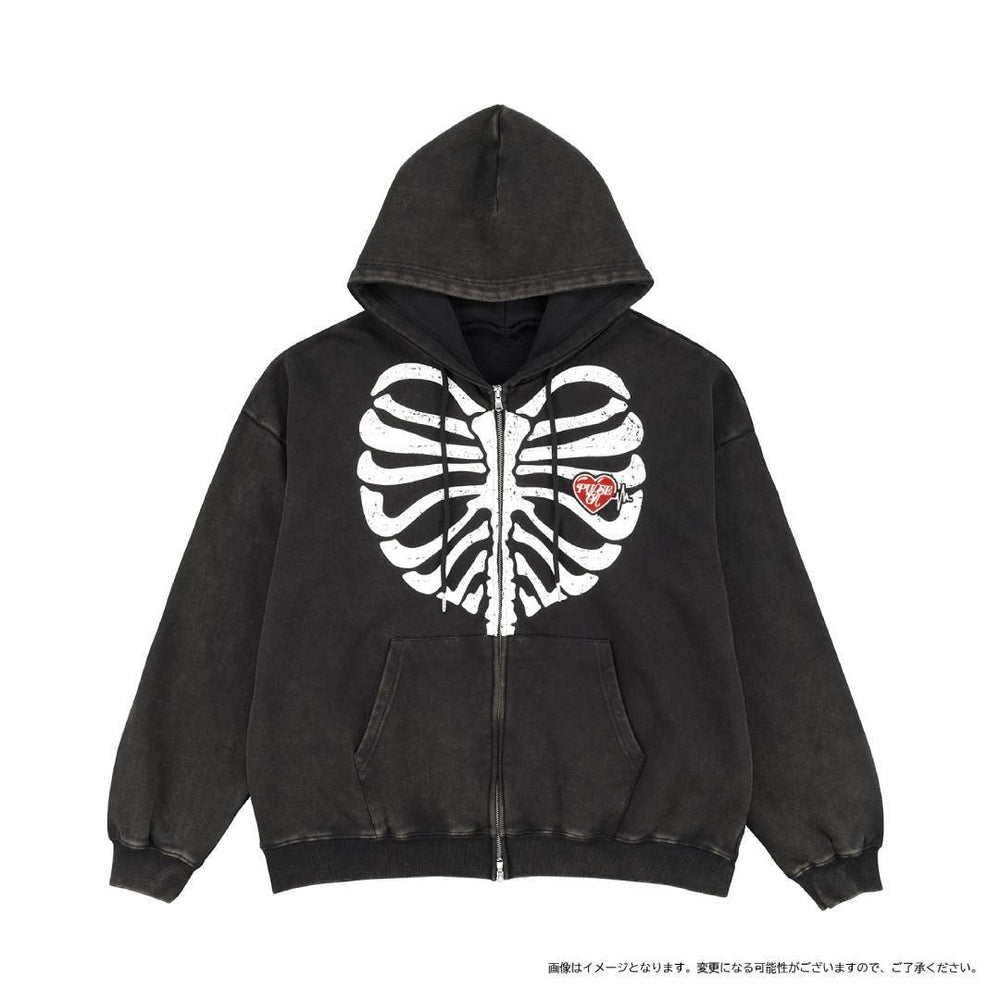 ジップアップフーディー（BLACK）
