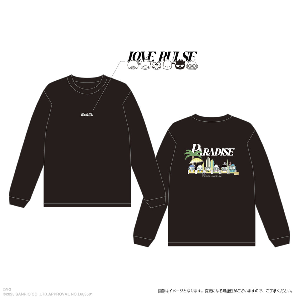 【TREASURE×HAPIDANBUI】ロングスリーブTシャツ PARADISEver.(BLACK)