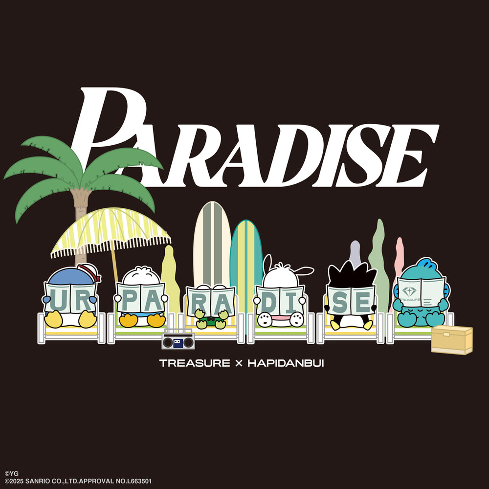 TREASURE×HAPIDANBUI】ロングスリーブTシャツ PARADISEver.(BLACK