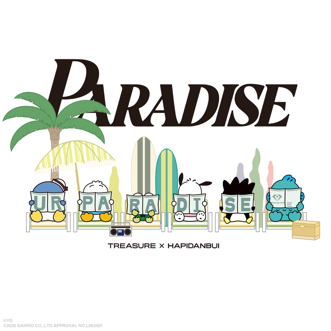 【TREASURE×HAPIDANBUI】ロングスリーブTシャツ PARADISEver.(WHITE)