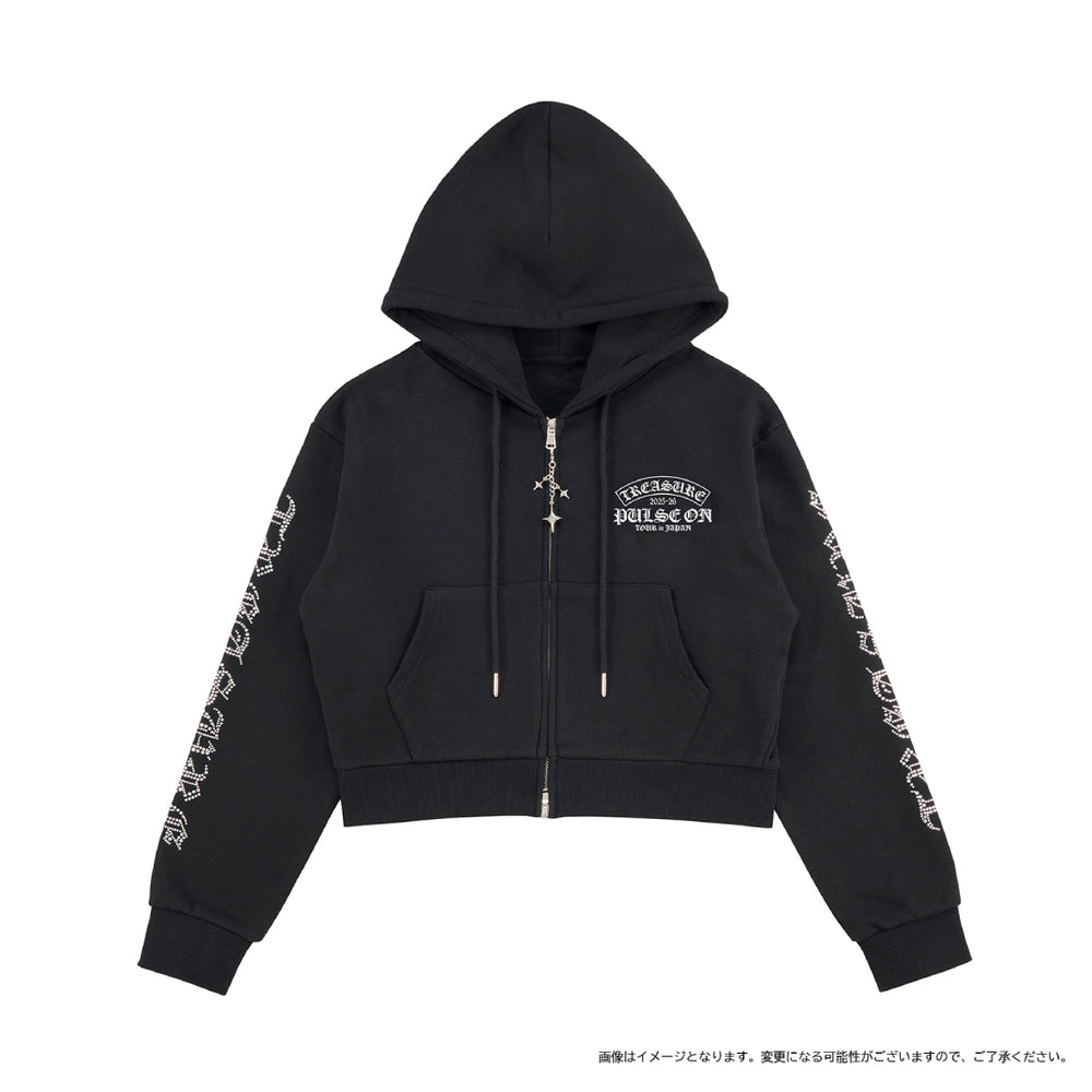 TREASURE PLUSE ON ジップアップフーディー BLACK 📸] 🖤❤️⎯⎯⎯⎯⎯⎯⎯✦.° 2025-26 TREASURE TOUR [PULSE ON] IN