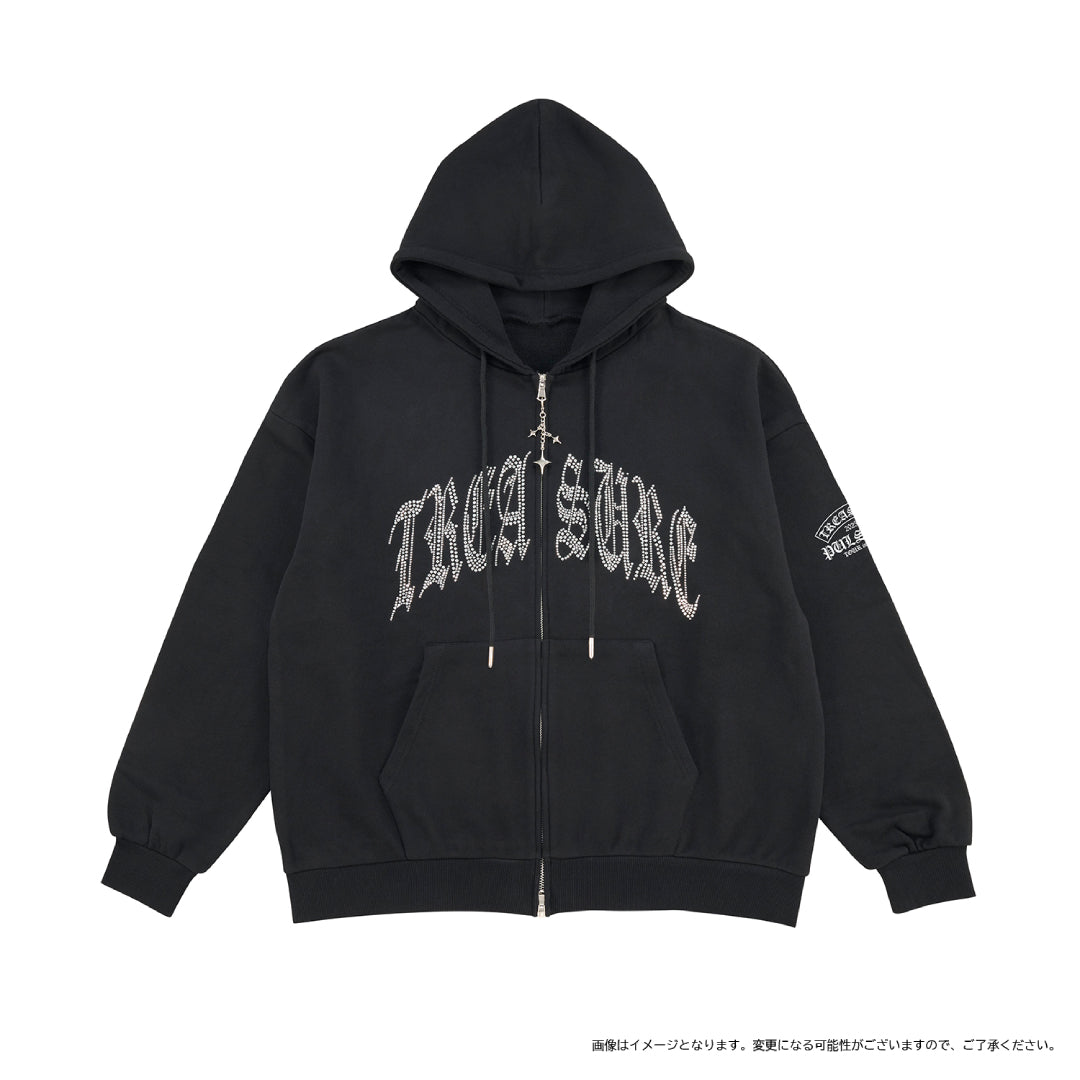 ジップアップフーディー/ユニセックス （BLACK）