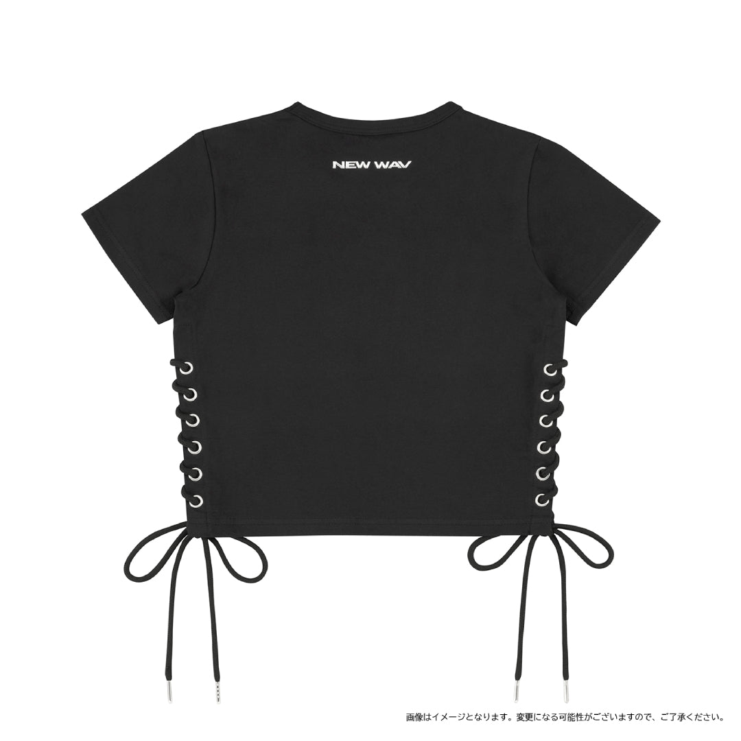 ［NEW WAV］スピンドル ショートTシャツ（BLACK）