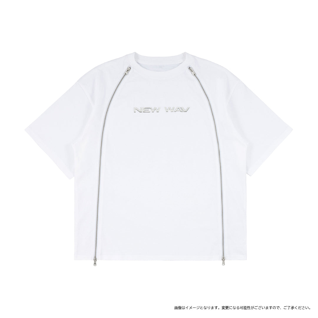 ［NEW WAV］ジップ Tシャツ（WHITE）