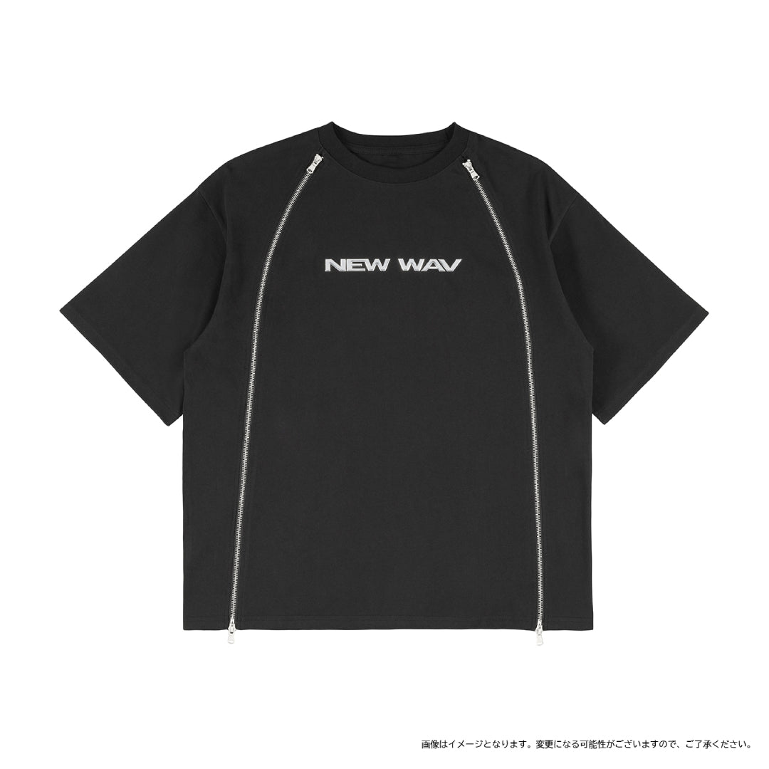 ［NEW WAV］ジップ Tシャツ（BLACK）