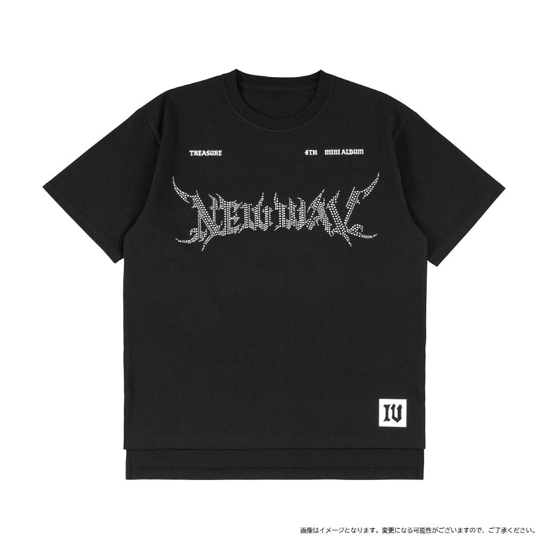 ［NEW WAV］ラインストーン Tシャツ（BLACK）