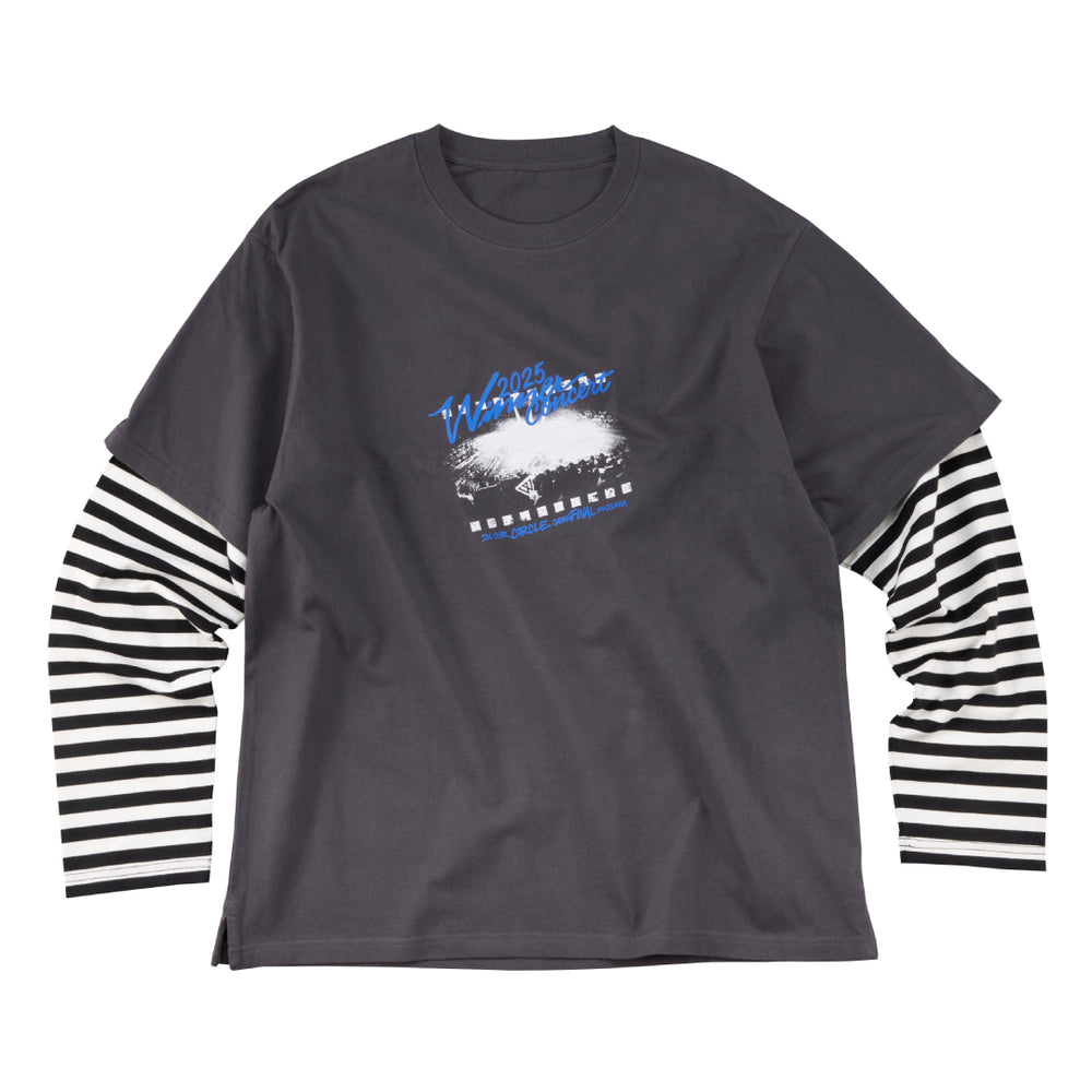 レイヤードロングスリーブTシャツ（DARK GRAY）