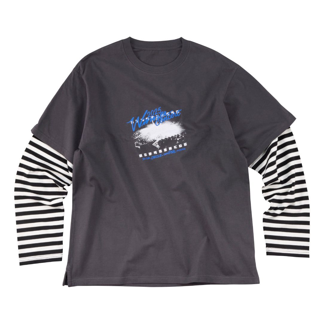 レイヤードロングスリーブTシャツ（DARK GRAY）