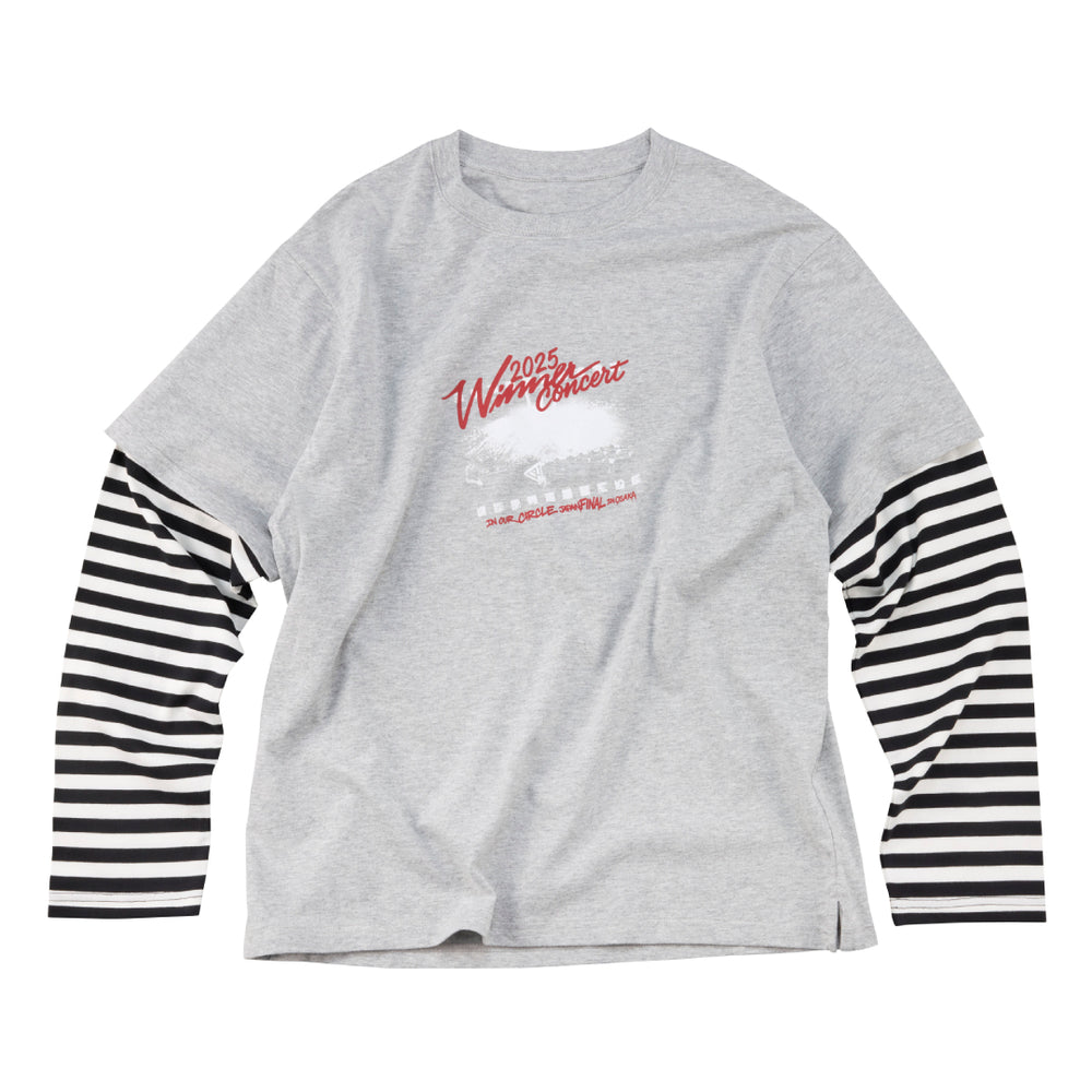 レイヤードロングスリーブTシャツ（LIGHT GRAY）